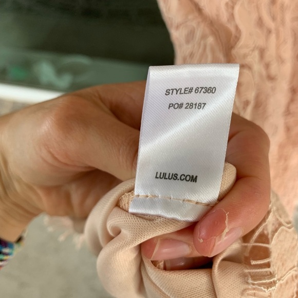 Lulus Delia Blush Pink Lace Strapless Midi Dress - Picture 7 of 8